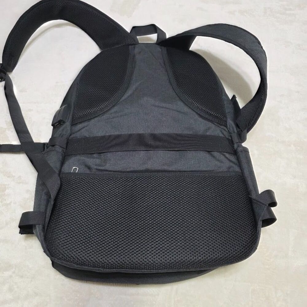 Ambor Backpack Anti Theft Lock Headphone/Battery Jack Black Zipper Pockets Cords - Picture 4 of 10